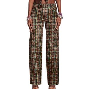 NWT I Am Gia Dante Check Patterned Cargo Pant